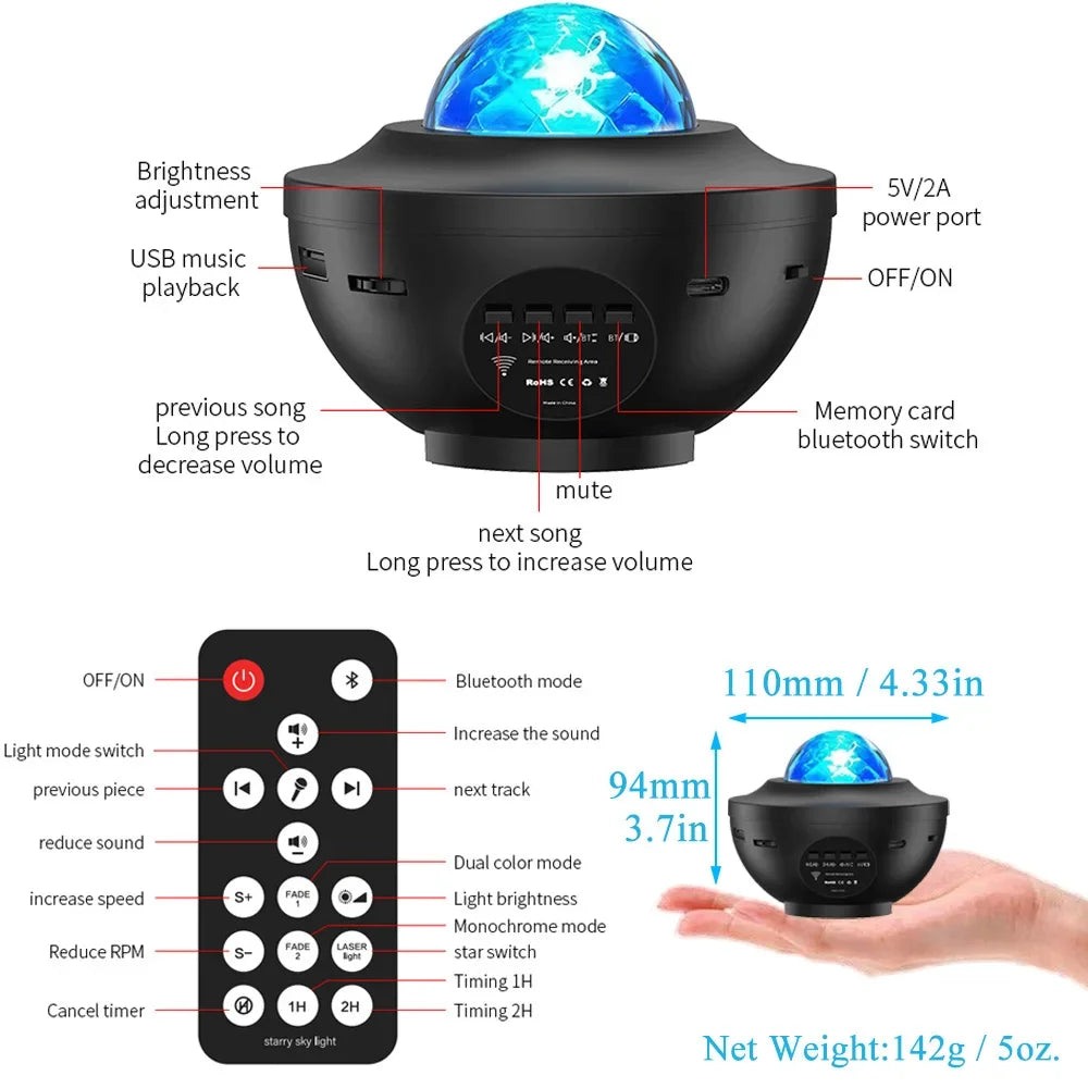 Galaxy Projector Night Light